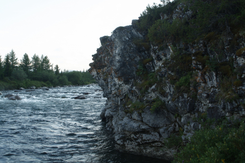 Lime stones in <br>the Kozhim River