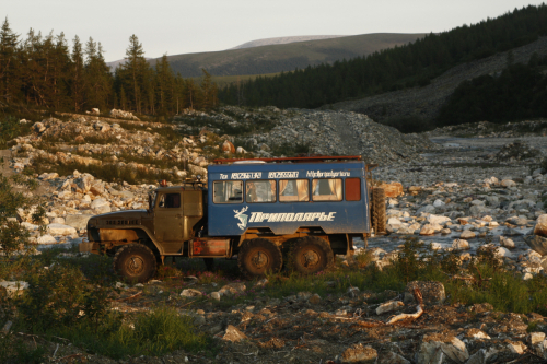 The road transport is the automobile 'Ural'