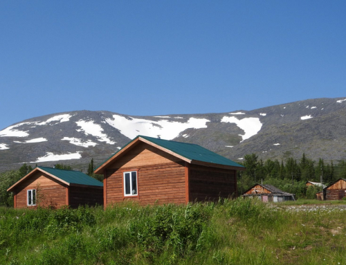 Small houses for accomodation of tourists at the Sanavozh camp (2)