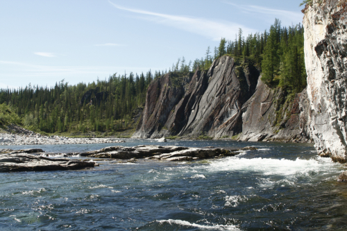 The river Kozhim in the area of the mouth of <br>the river Balbanyu
